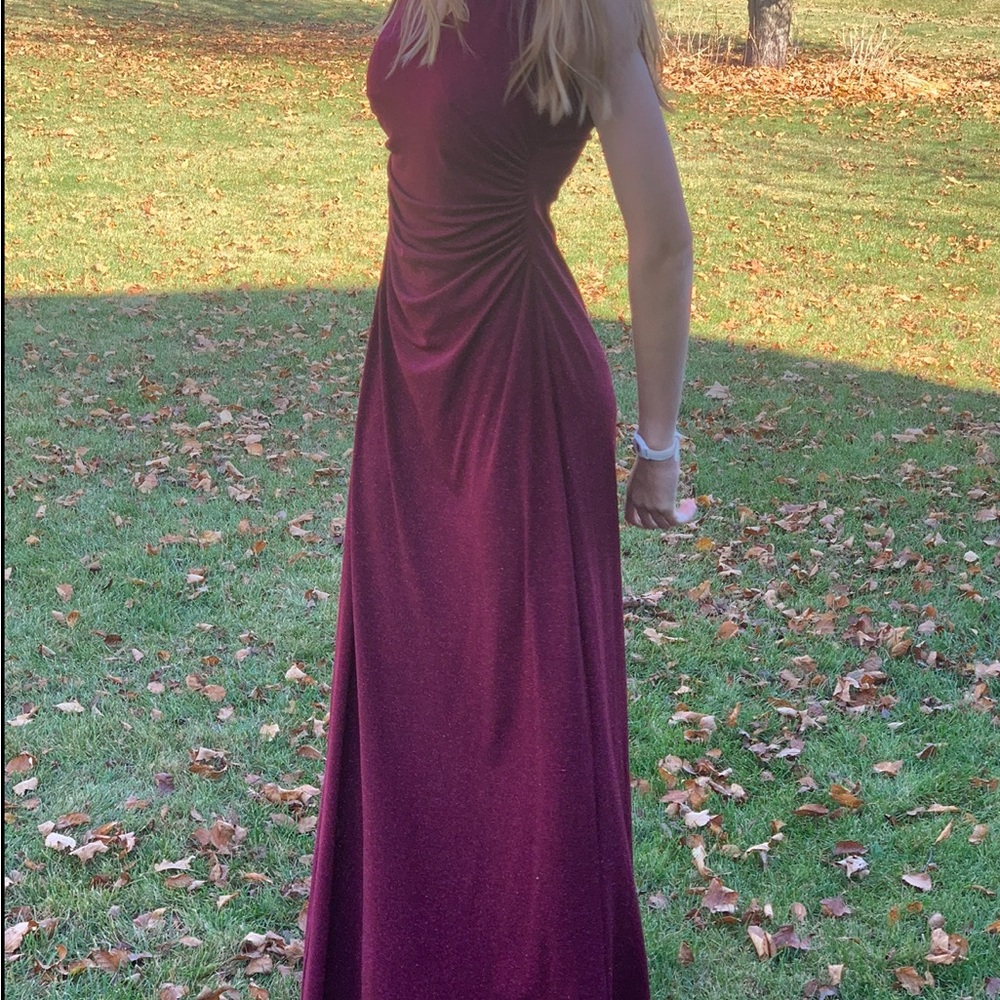 City Triangles Backless Burgundy Dress Woman’s M